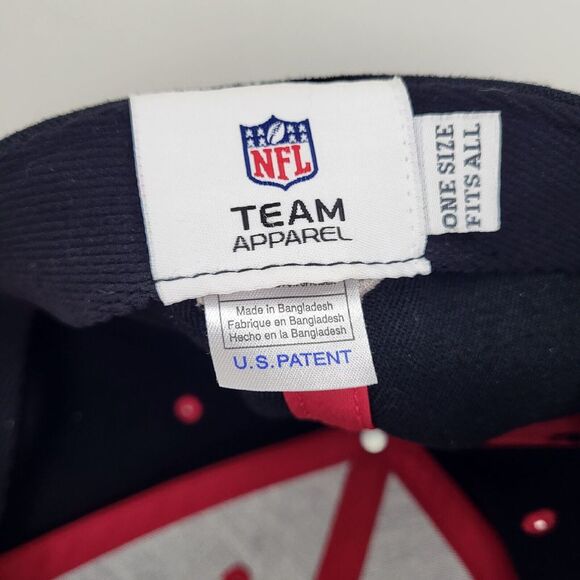 NFL Team Apparel Hat Atlanta Falcons Adult Size Black Fitted Cap Spell Out‎ - Picture 13 of 14